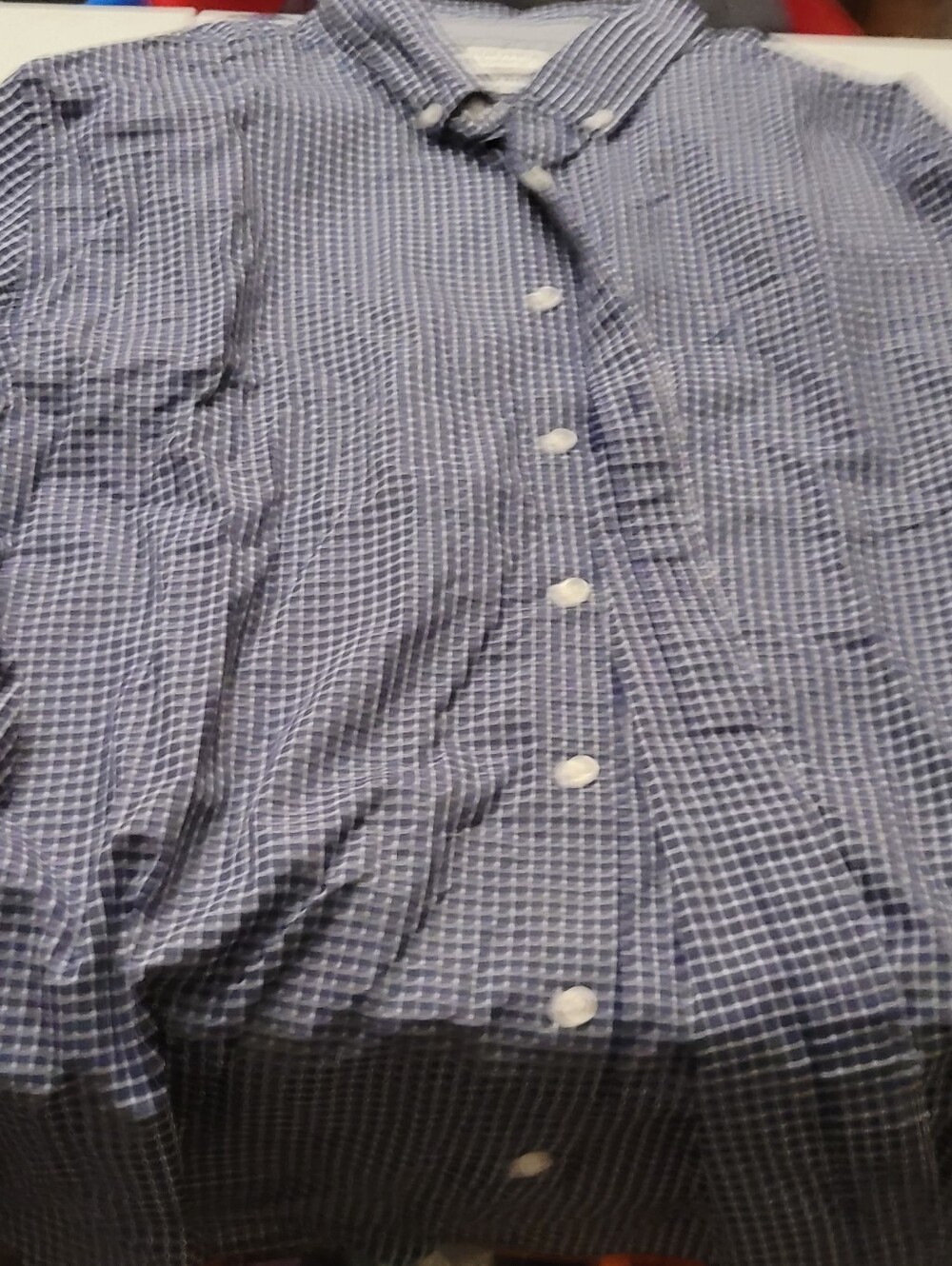 Nautica Men's Blue Check Button-Up Shirt